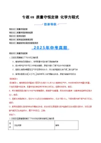2025年中考化学真题分类汇编:专题08 质量守恒定律和化学方程式(全国通用)(第01期)(解析版)
