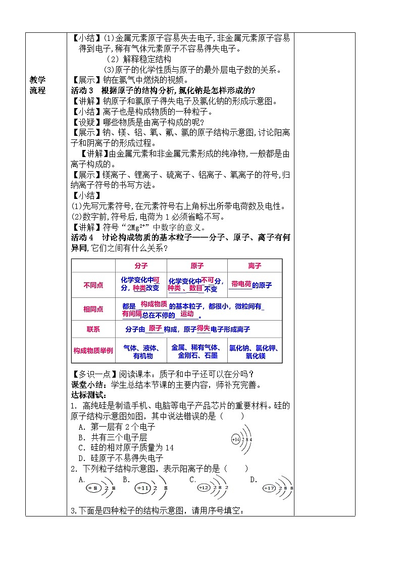 鲁教版初中化学九年级上册第二单元《 认识物质的构成》第一节《原子》(3课时) 教案第2页