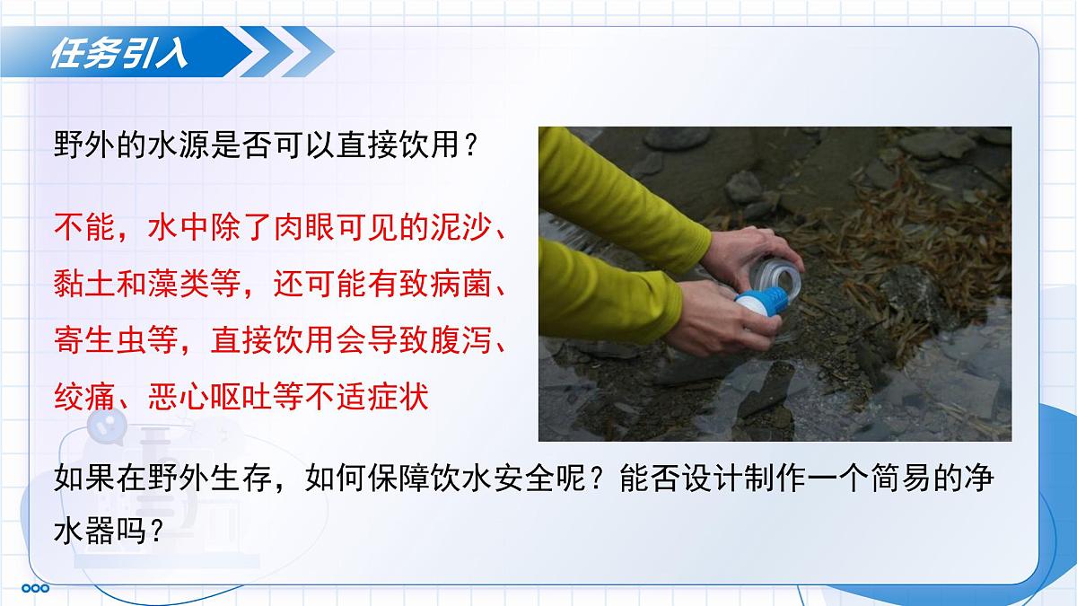 沪教版化学九年级上册 跨学科实践活动2 自制净水器 教学课件第3页