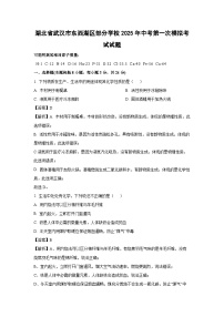 湖北省武汉市东西湖区部分学校2025年中考第一次模拟考试 化学试题（解析版）
