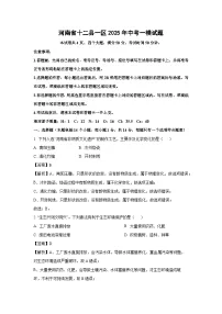 河南省十二县一区2025年中考一模化学试题（解析版）