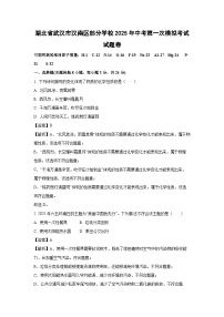 湖北省武汉市汉南区部分学校2025年中考第一次模拟考试卷化学试题（解析版）