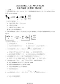 2025北京初三（上）期末化学汇编：化学方程式（北京版）（选择题） 有答案解析