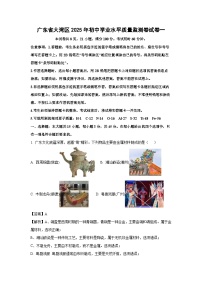 广东省大湾区2025年初中学业水平质量监测卷一化学试题(解析版)