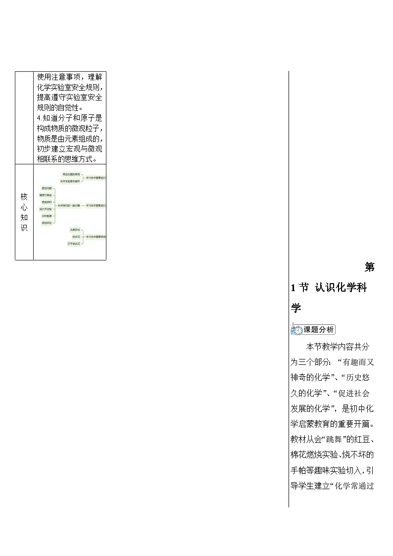 1.1 认识化学科学 (表格式教案)---2025-2026学年九年级化学沪教版(2024)上册第2页