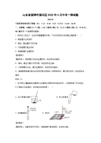 山东省淄博市淄川区2025年4月中考一模化学试卷（解析版）