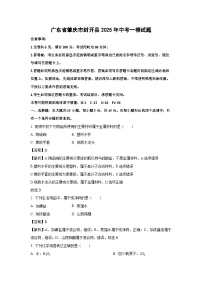 广东省肇庆市封开县2025年中考一模化学试题(解析版)