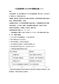 广东省深圳市2025年中考模拟训练（一）化学试卷（学生版）