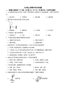 四川省成都市2025年九年级上学期月考化学试题附答案