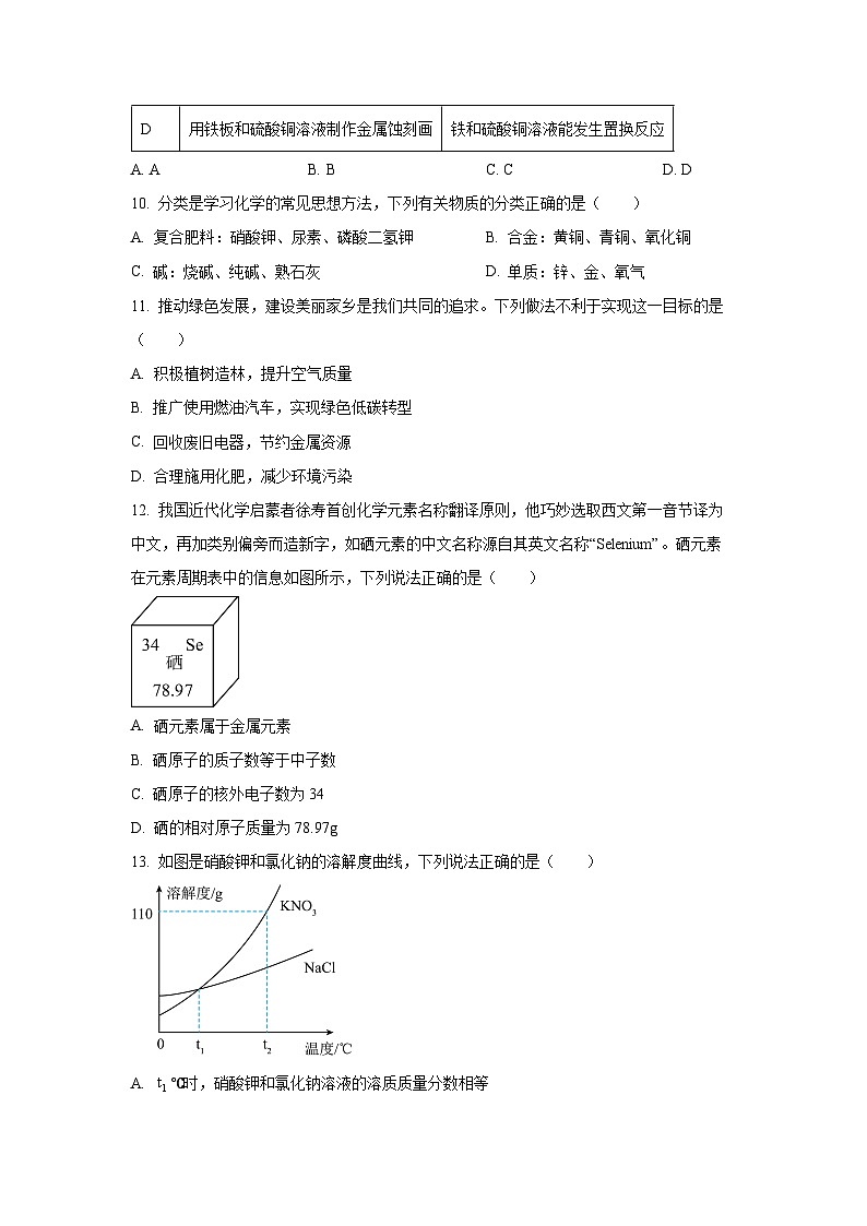 广东省肇庆市封开县2025年中考二模化学试卷(学生版)第3页