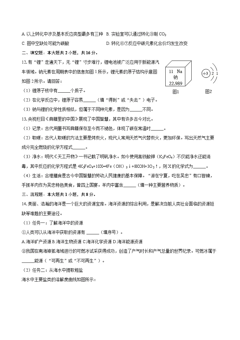 2025年宁夏吴忠市红寺堡区中考化学模拟试卷-自定义类型第3页