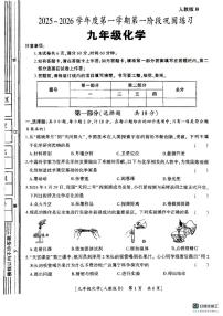陕西省汉中市西乡县第三中学2025-2026学年九年级上学期10月月考化学试题
