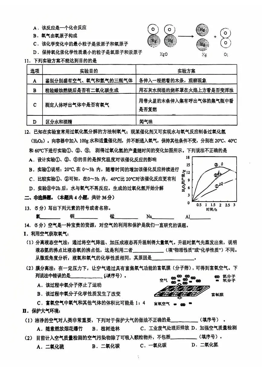 江苏省连云港市新海实验中学2025-2026学九年级上学期10月月考化学试题第2页