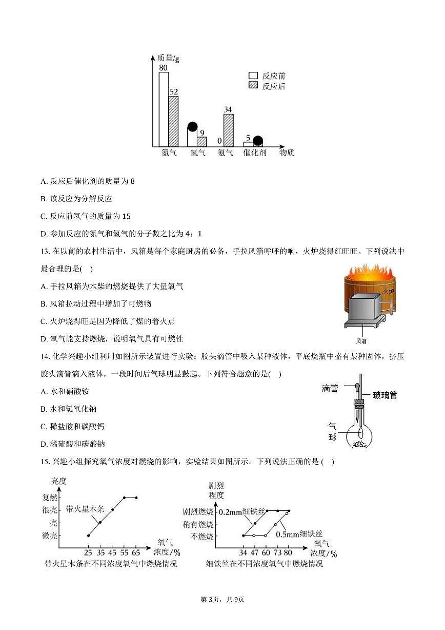 2025-2026学年山东省潍坊市诸城市九年级(上)月考化学试卷(10月份)(含答案)第3页
