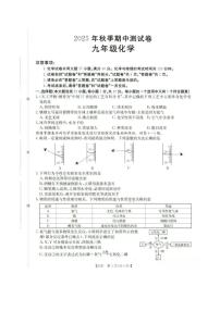 安徽省天长市2025-2026学年九年级上学期期中测试化学试卷