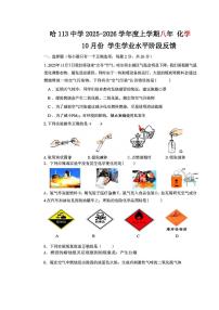 黑龙江省哈尔滨市第一一三中学校2025-2026学年八年级上学期期中考试化学试卷