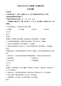 2022年安徽省宣城宁国市中考一模化学试题（解析版）-A4