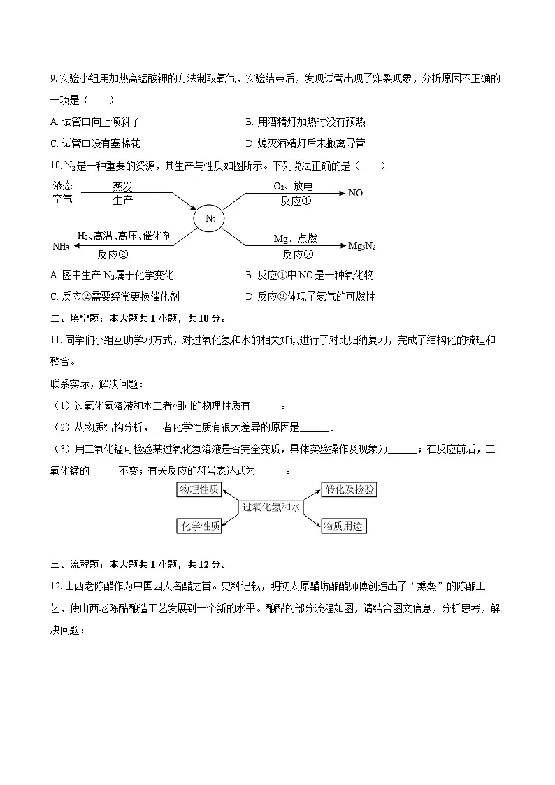 2025-2026学年山西省吕梁市汾阳市九年级(上)期中化学试卷-自定义类型第3页