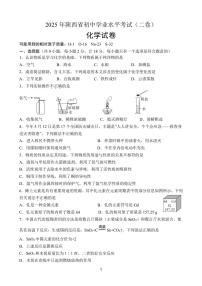 2025年陕西省中考化学真题（二卷）（含答案）