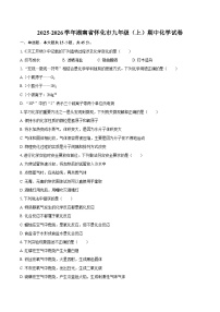2025-2026学年湖南省怀化市九年级（上）期中化学试卷-自定义类型