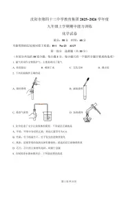 辽宁省沈阳市第四十三中学教育集团2025-2026学年第一学期九年级化学期中试卷（含答案及解析）