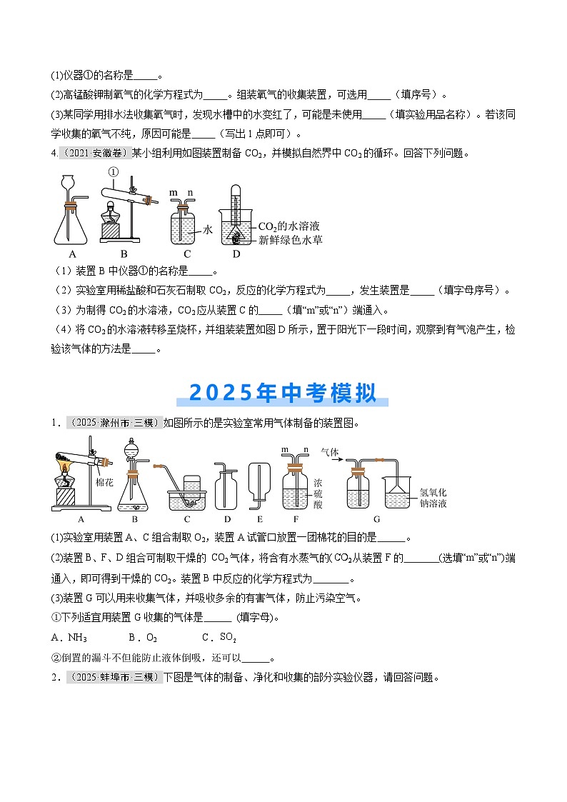 专题06 气体制备及性质(原卷版)第3页