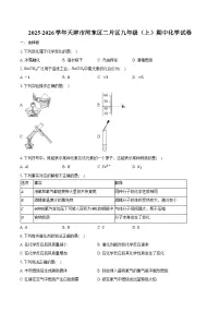 2025-2026学年天津市河东区二片区九年级（上）期中化学试卷（含答案）