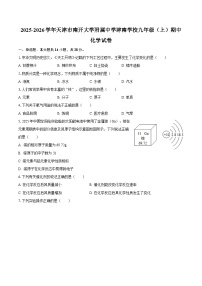 2025-2026学年天津市南开大学附属中学津南学校九年级(上)期中化学试卷-自定义类型