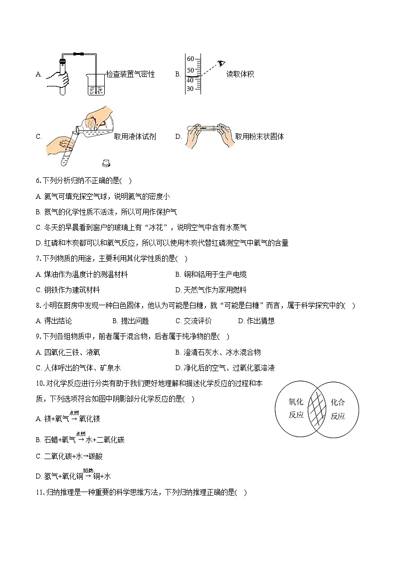 2025-2026学年山东省潍坊市八年级(上)期中化学试卷第2页