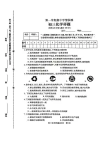 山东省泰安市泰山区2025-2026学年八年级上学期期中考试化学试题