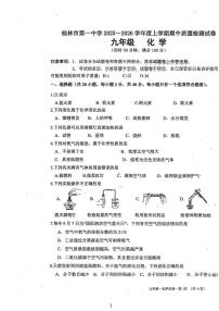 广西桂林市第一中学2025-2026学年九年级上学期期中化学试卷