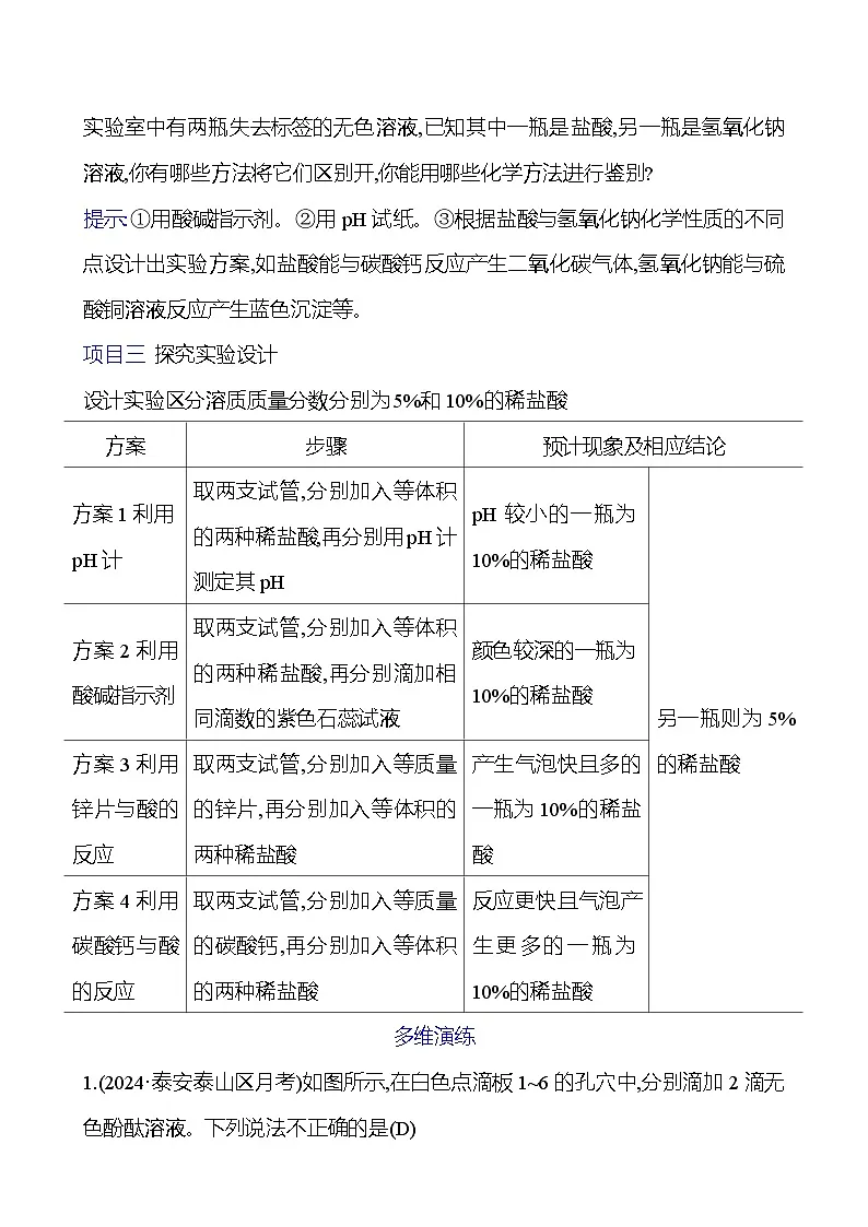 学生实验7 常见酸、碱的化学性质第3页