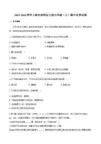 上海市崇明区九校2025-2026学年九年级（上）期中化学试卷（含答案）
