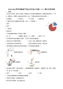 2025-2026学年河南省平顶山市叶县九年级（上）期中化学试卷（含答案）
