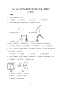河北省石家庄市裕华区2025~2026学年九年级上学期期中模拟化学练习(含答案)