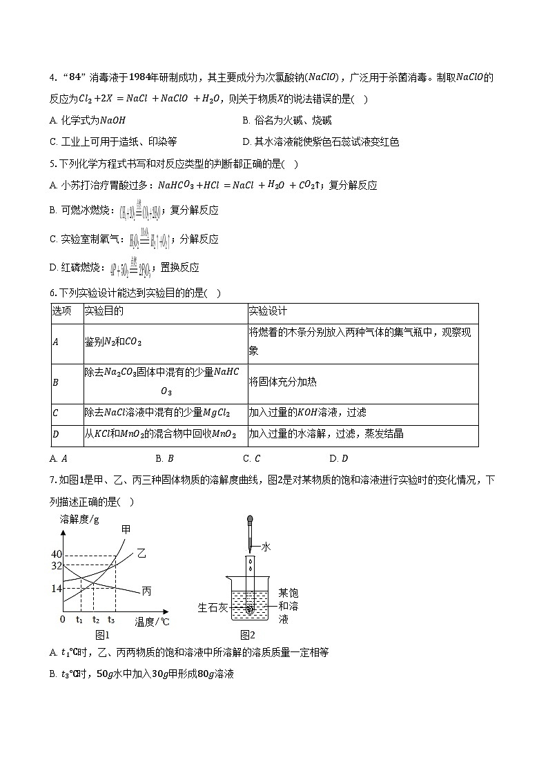2025-2026学年山东省济宁学院附中九年级(上)期中化学试卷(含答案)第2页