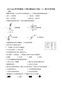 2025-2026学年河南省三门峡市渑池县九年级（上）期中化学试卷（含答案）