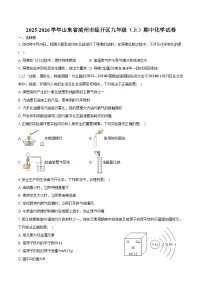 2025-2026学年山东省滨州市经开区九年级（上）期中化学试卷（含答案）