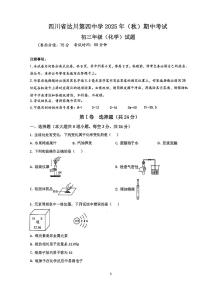 四川省达川第四中学2025-2026学年九年级上学期期中考试化学试题（无答案）