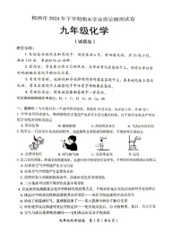 湖南省郴州市2024--2025学年九年级上学期期末学业质量抽测化学试卷