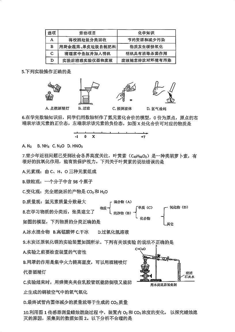 湖北省襄阳市第二十一中学2025-2026学年九年级上学期12月月考化学试题第2页