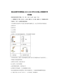 湖北省黄冈市黄梅县2025-2026学年九年级上学期期中考试化学试卷（学生版）