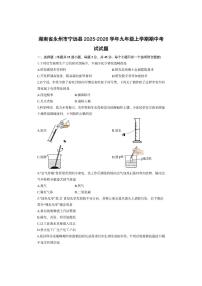 湖南省永州市宁远县2025-2026学年九年级上学期期中考试化学试卷（学生版）