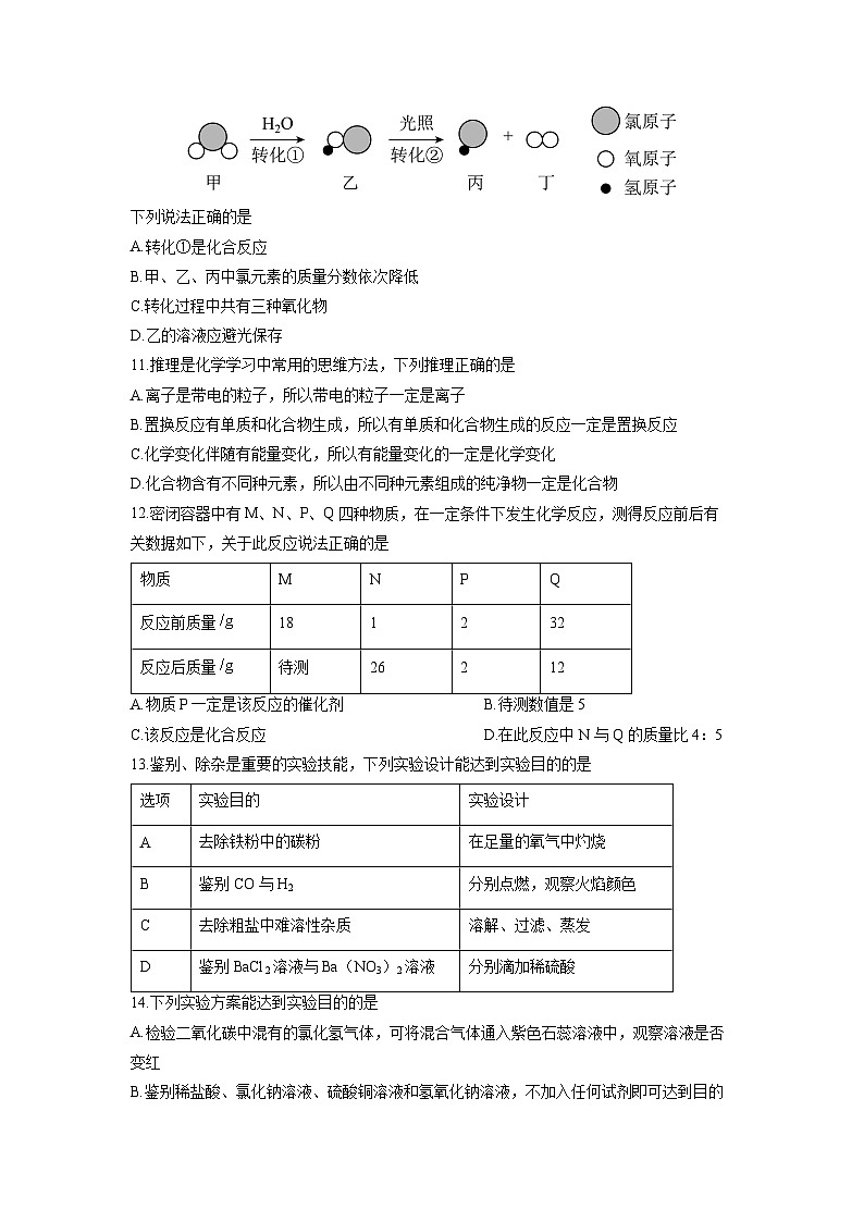 山东省滨州市惠民县(五四制)2024-2025学年九年级上学期期末化学试卷(学生版)第3页