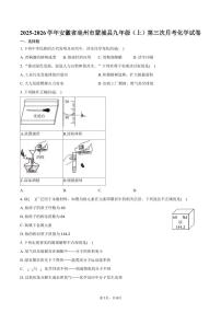 2025-2026学年安徽省亳州市蒙城县九年级（上）第三次月考化学试卷（含答案）