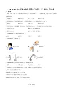 2025-2026学年河南省驻马店四中九年级（上）期中化学试卷（含答案）