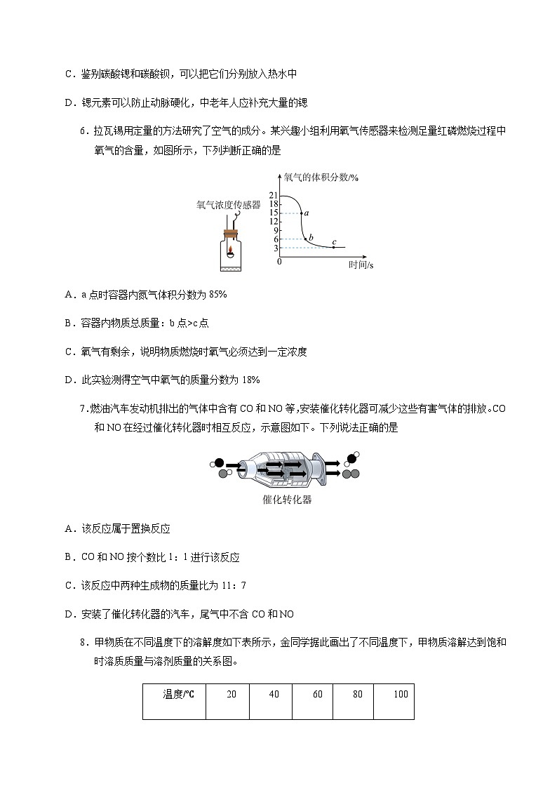 2024年中考化学(南通)第一次模拟考试(含答案)第3页