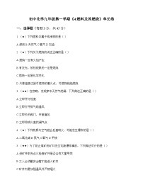 初中化学九年级第一学期4 燃料及其燃烧 单元卷及答案