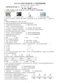 _山东省德州市齐河县三校2025-2026学年九年级上学期12月第二次阶段性总结化学试题（月考）