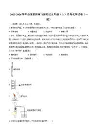 2025-2026学年山东省济南市济阳区九年级（上）月考化学试卷（一模）-自定义类型